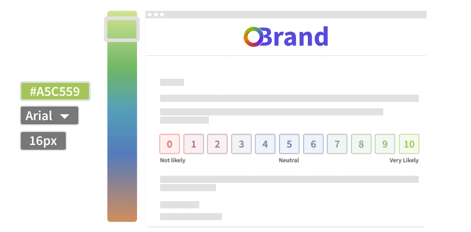 Branded emails for gaining customer reviews