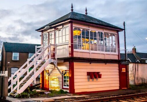 Digital Marketing Agency Rutland 29 OAKHAM, RUTLAND/ENGLAND – Oakham level crossing signal box