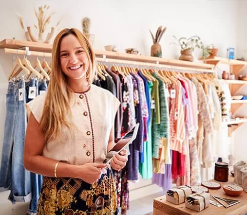 Small business owner using Google My Business to grow